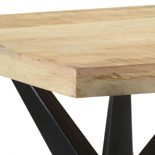 Mesa de comedor de madera maciza de mango 120x60x76 cm M 5