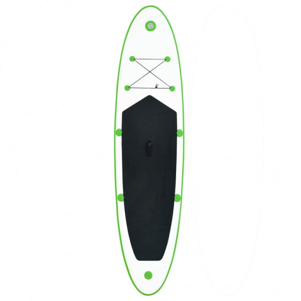 Juego de tabla de paddle surf hinchable verde y blanco M 3