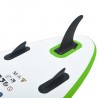 Juego de tabla de paddle surf hinchable verde y blanco 5