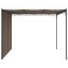 Gazebo jardim c/ cortina lateral 3x3x2.25m cinzento-acastanhado 4