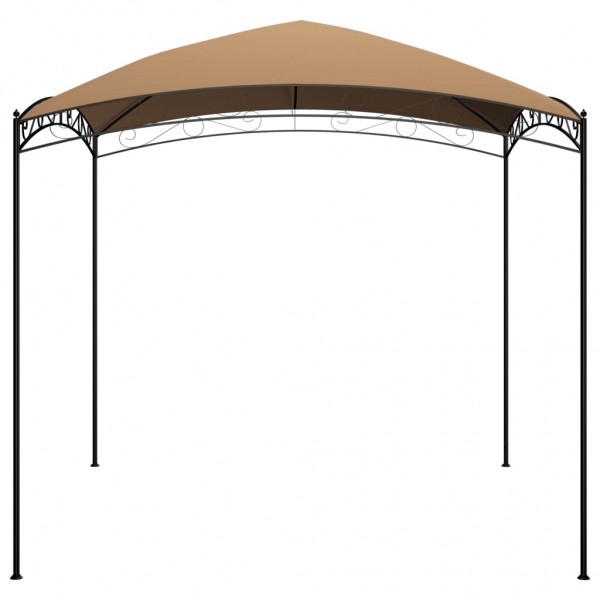Gazebo 3x3x2.65 m 180 g/m² cinzento-acastanhado M 2