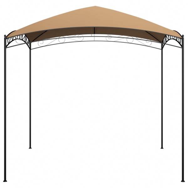 Gazebo 3x3x2.65 m 180 g/m² cinzento-acastanhado M 3