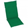 Cojín silla de jardín respaldo alto 6 uds tela verde 120x50x3cm 2