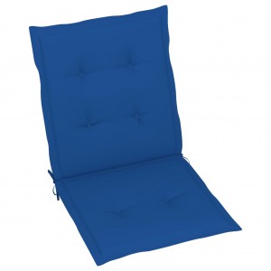 Cojín silla jardín respaldo bajo 4 uds tela Oxford azul H