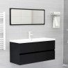 Armario para lavabo madera contrachapada negro100x38.5x45 cm 3