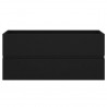 Armário de lavatório 100x38.5x45 cm derivados de madeira preto 5
