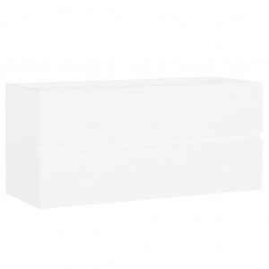 Armario para lavabo madera contrachapada blanco 100x38.5x45 cm H