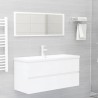 Armario para lavabo madera contrachapada blanco 100x38.5x45 cm 3