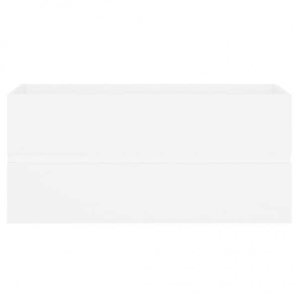 Armario para lavabo madera contrachapada blanco 100x38.5x45 cm M 5