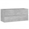 Armario para lavabo contrachapada gris hormigón 100x38.5x45 cm 2