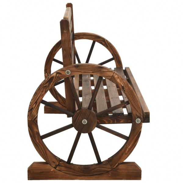 Banco de jardín de madera maciza de abeto 112 cm M 3