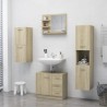 Espejo de baño madera contrachapada roble Sonoma 60x10.5x45 cm 4