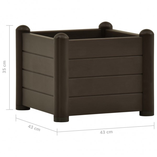 Canteiro elevado para jardim PP 43x43x35 cm moca M 5