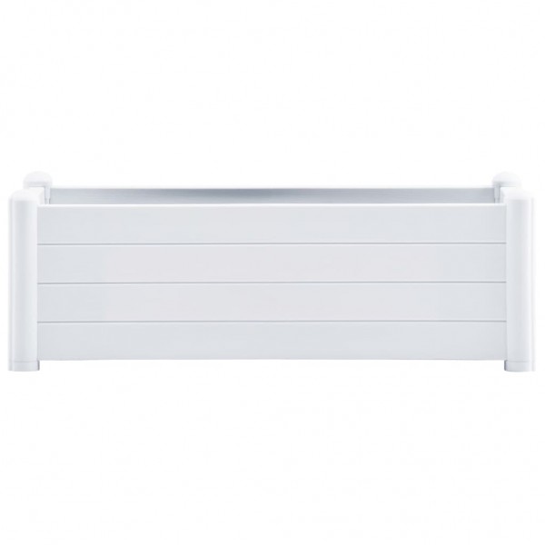 Canteiro elevado para jardim PP 100x43x35 cm branco M 3