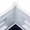Arriate elevado de jardín PP blanco 100x43x35 cm 5
