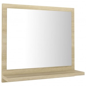 Espejo de baño madera contrachapada color roble 40x10.5x37 cm H