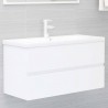 Armario para lavabo aglomerado blanco 90x38.5x45 cm 1