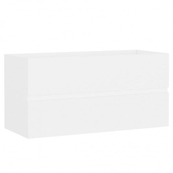 Armario para lavabo aglomerado blanco 90x38.5x45 cm M 2