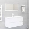Armario para lavabo aglomerado blanco 90x38.5x45 cm 3