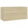 Armario lavabo madera contrachapada roble Sonoma 90x38.5x45 cm 2