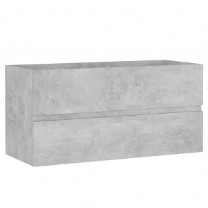 Armario para lavabo contrachapada gris hormigón 90x38.5x45 cm H