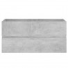 Armario para lavabo contrachapada gris hormigón 90x38.5x45 cm 5