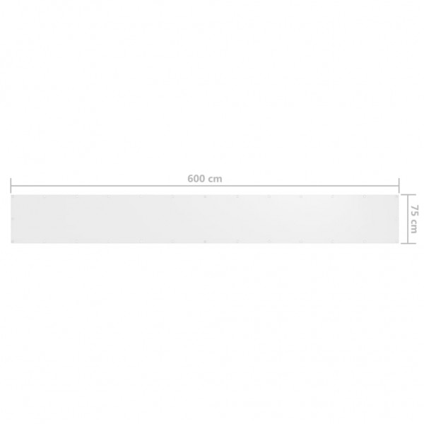 Tela de varanda 75x600 cm tecido Oxford branco M 5