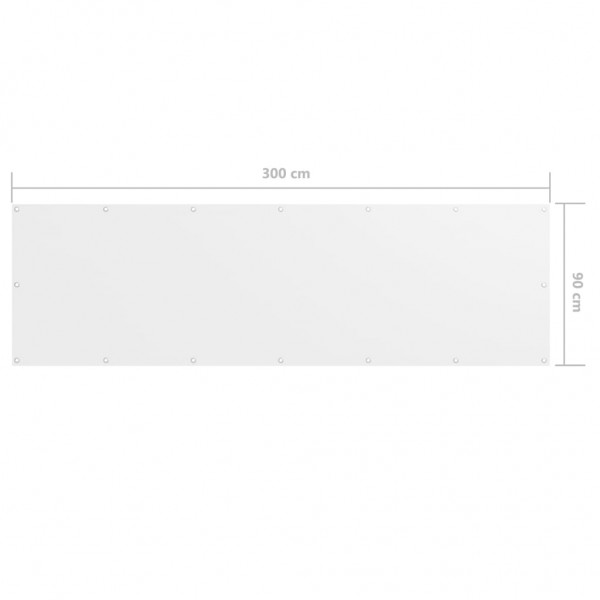 Tela de varanda 90x300 cm tecido Oxford branco M 5