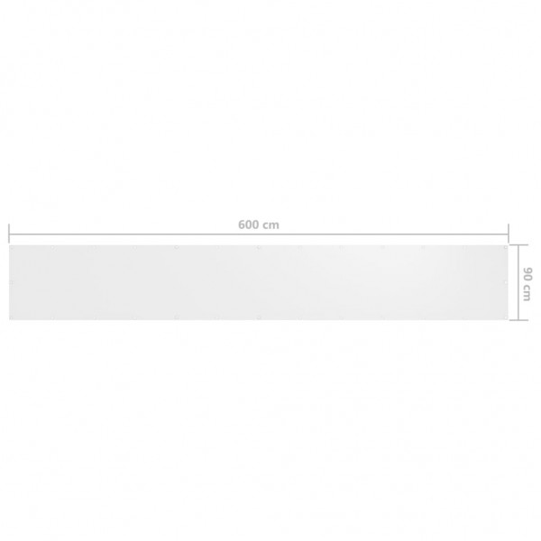 Toldo para balcón tela oxford blanco 90x600 cm M 5