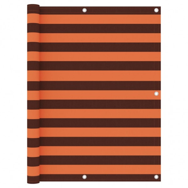 Toldo para balcón tela oxford naranja y marrón 120x600 cm D