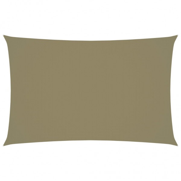 Toldo de vela rectangular de tela oxford beige 2x4.5 m D