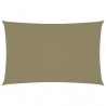 Toldo de vela rectangular de tela oxford beige 2x4.5 m 1