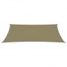 Para-sol estilo vela tecido oxford retangular 2x4.5 m bege 3