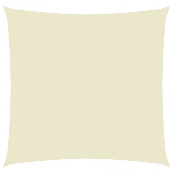 Toldo de vela cuadrado de tela oxford color crema 7x7 m D