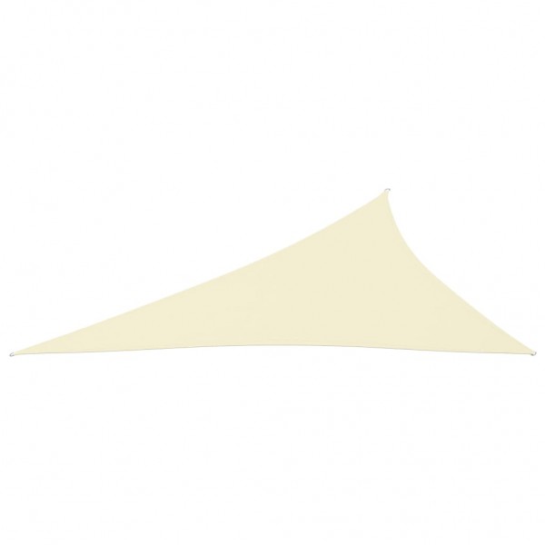 Toldo de vela triangular de tela oxford color crema 4x5x6.4 m M 3