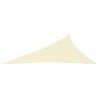 Toldo de vela triangular de tela oxford color crema 4x5x6.4 m 3