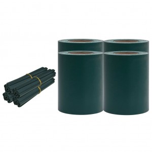 Paneles de privacidad 4 uds PVC verde mate 35x0.19 m H