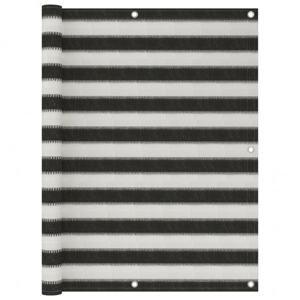 Toldo para balcón HDPE 120x300 cm gris antracita y blanco D