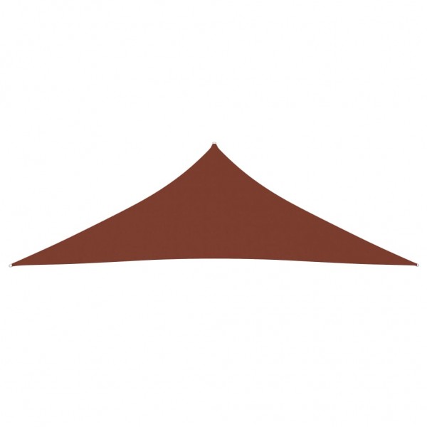 Toldo de vela triangular de tela oxford terracota 2.5x2.5x3.5 m M 3