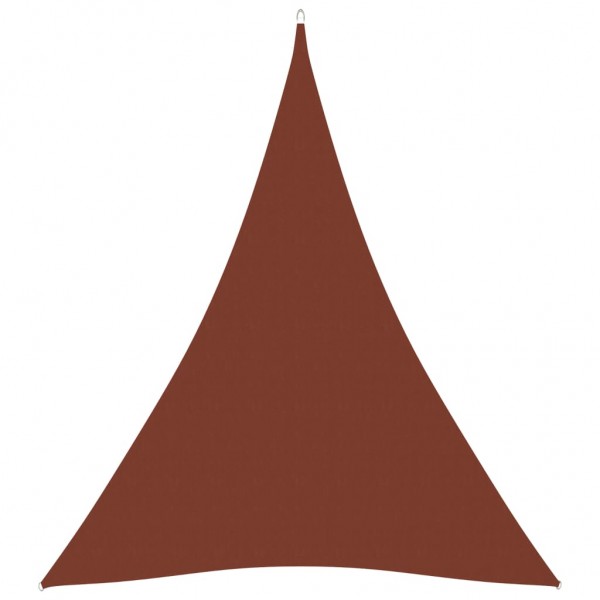 Toldo de vela triangular de tela oxford terracota 3x4x4 m D