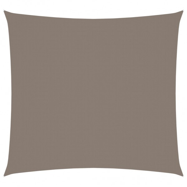 Toldo de vela cuadrado de tela oxford gris taupe 7x7 m D