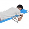 Tumbona plegable con cojín para la cabeza acero azul turquesa 2