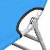 Tumbona plegable con cojín para la cabeza acero azul turquesa 4