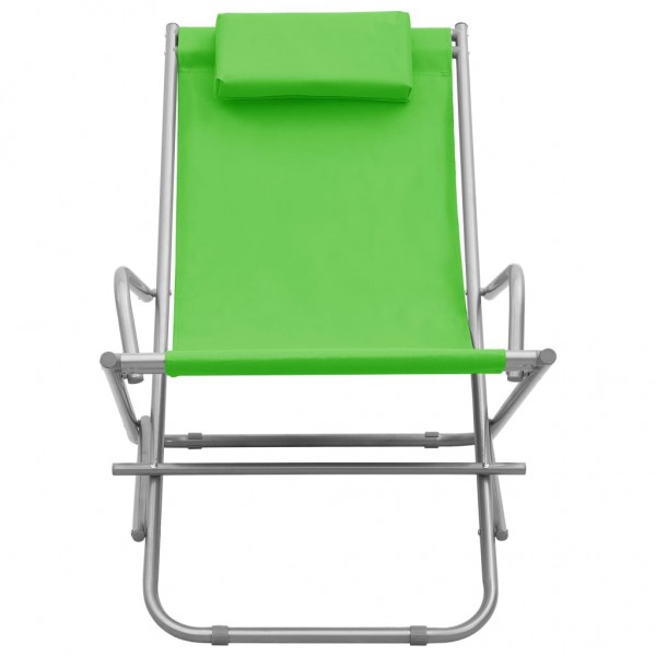 Sillas mecedoras 2 unidades acero verde M 3