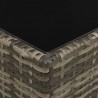 Set de muebles de jardín 4 pzas y cojines ratán sintético gris 2