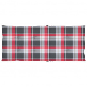 Cushion cadeira jardim de apoio alto 2 s quadros vermelhos 120x50x3 cm H