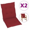 Almofadões lombares cadeiras jardim 2pcs oxford vermelho tinto 1