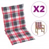 Almofadões lombares cadeiras jardim 2pcs oxford xadrez vermelho 1