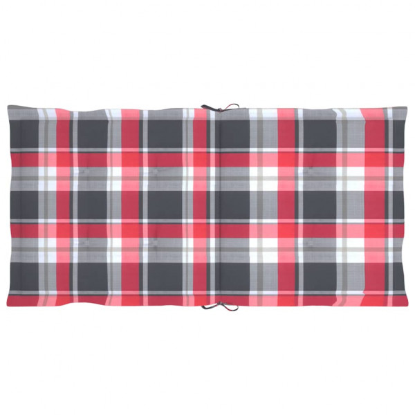 Almofadões lombares cadeiras jardim 2pcs oxford xadrez vermelho M 4