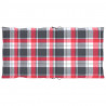 Almofadões lombares cadeiras jardim 2pcs oxford xadrez vermelho 4